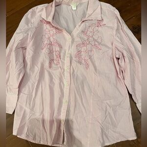 Christopher Banks Pink Striped Button-Up Shirt